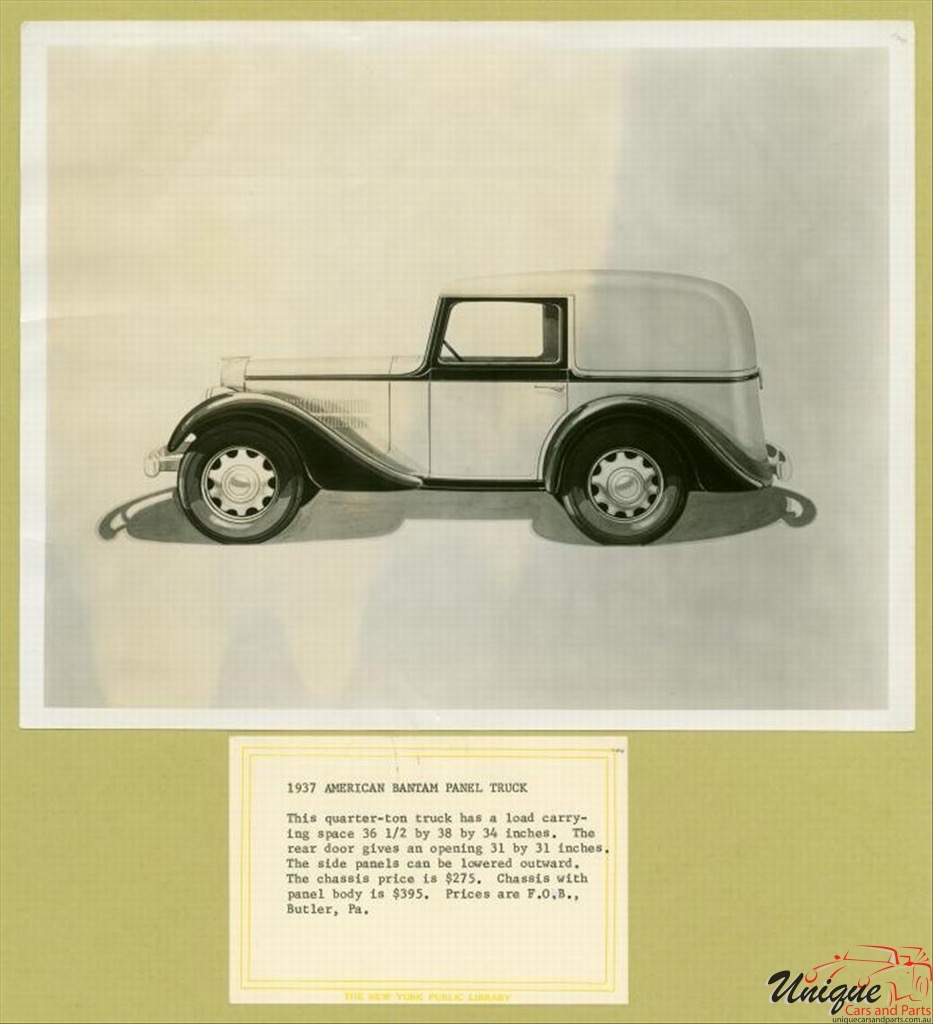 1937 American Bantam Brochure Page 9